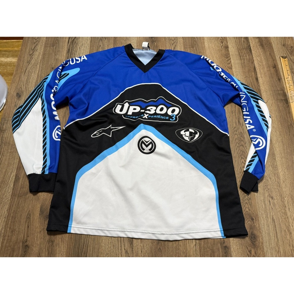 Shirt Men's XL Blue White Black Racing Long Sleeve UP-300 Offroad Xperience3